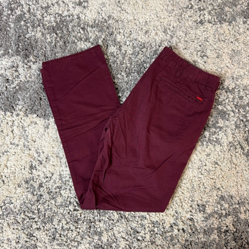Bullhead Demin Co, Men's Maroon Slim Fit Chino Pants, W32xL32